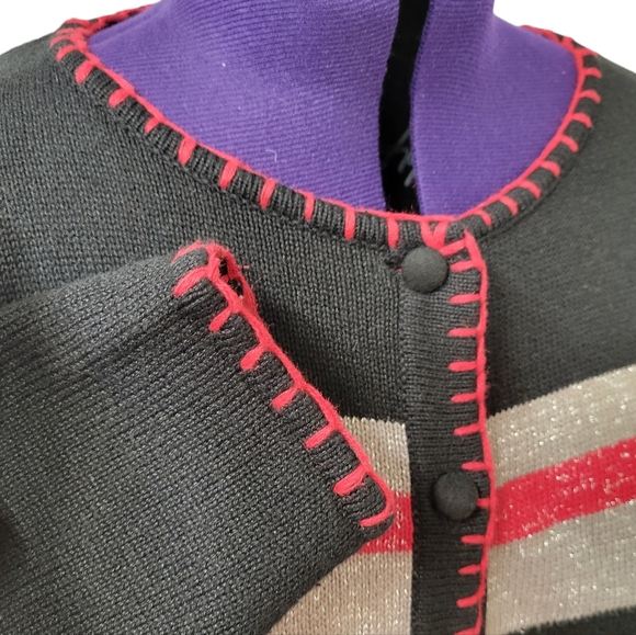 Vintage Dress Barn Ugly Christmas Sweater Snowflake Pearl Rhinestone Plus - Picture 8 of 14